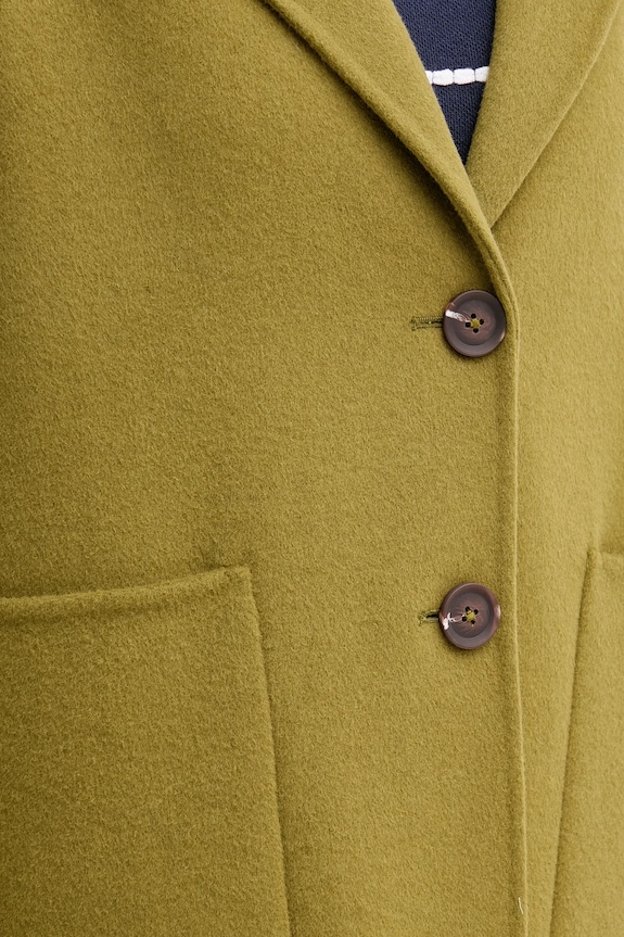 United Colors of Benetton palton de lână 28F7DN082 verde