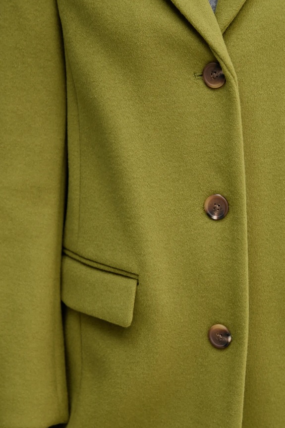 United Colors of Benetton haină cu lână 2V0PDN062 verde