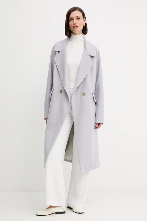 Forte Forte cappotto in lana violetto 14008.my.coat