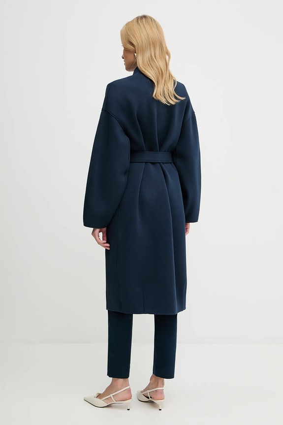 MM by Max Mara płaszcz DILETTA 2526906017600 granatowy AW25