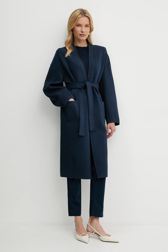 Odzież MM by Max Mara płaszcz DILETTA 2526906017600 granatowy
