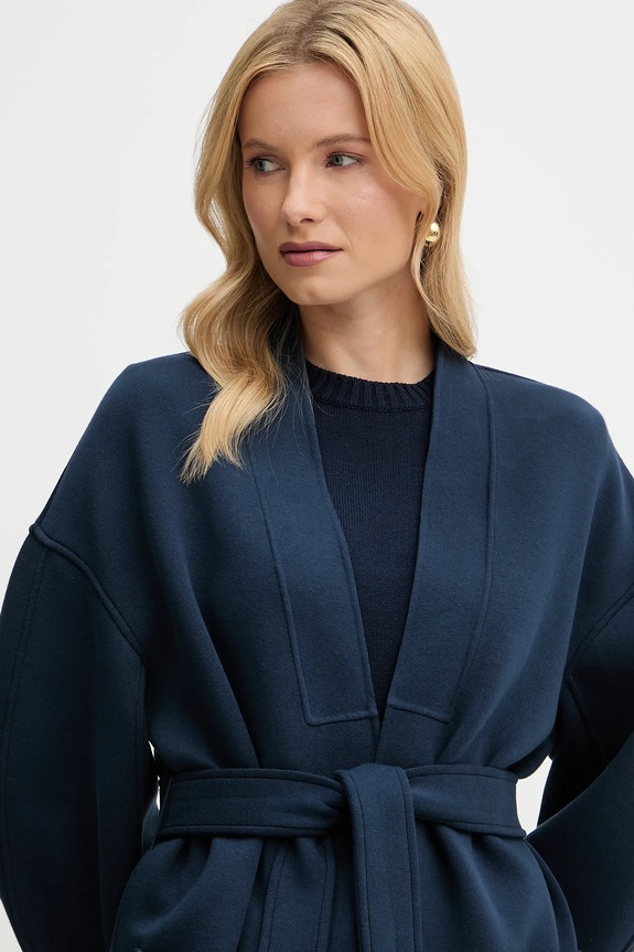 MM by Max Mara płaszcz DILETTA granatowy 2526906017600
