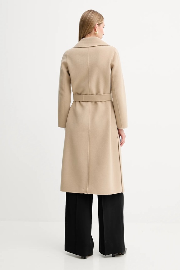 Odzież Weekend Max Mara płaszcz wełniany MANU 2525016021600 beżowy