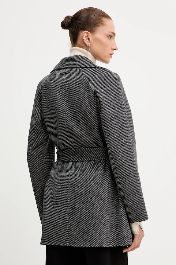 Oblečenie Kabát s prímesou vlny Armani Exchange XW000692.AF16201 sivá