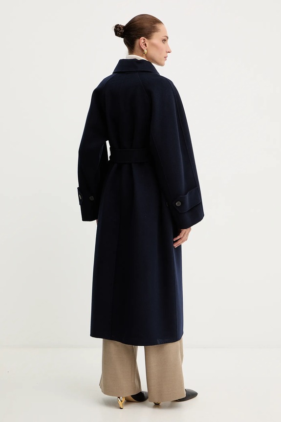 Odzież Weekend Max Mara płaszcz wełniany CADINE 2525016022600 granatowy