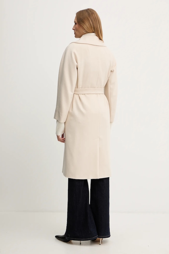 Îmbrăcăminte Weekend Max Mara palton de lână RESINA 2525016102600 bej