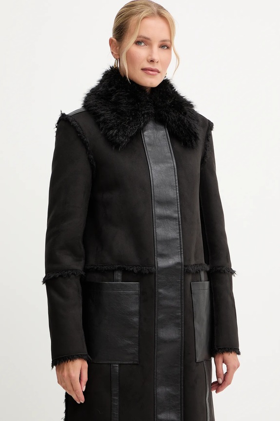 Patrizia Pepe płaszcz dwustronny 2O0179.E075 czarny