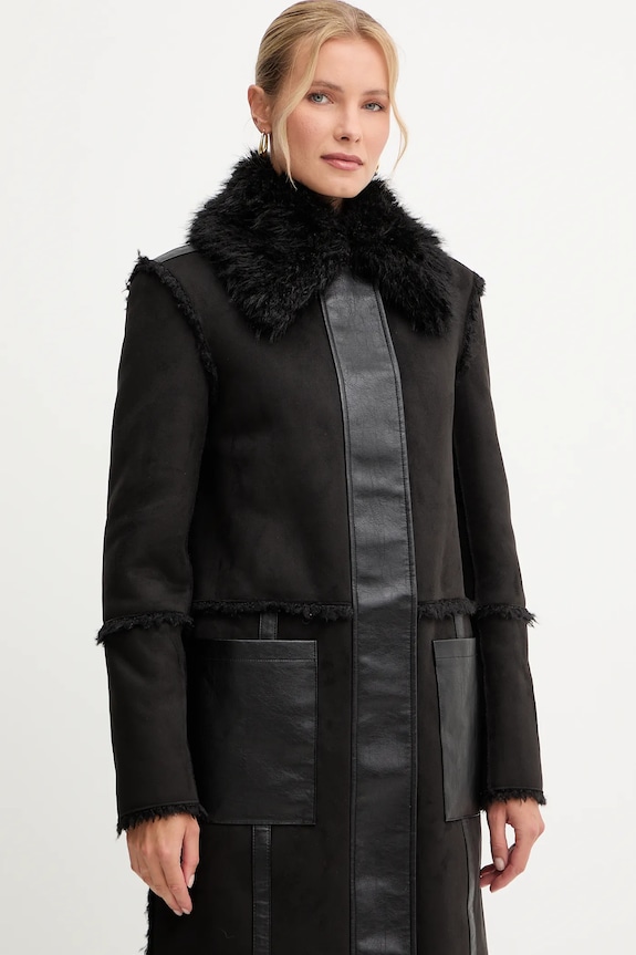 Patrizia Pepe płaszcz dwustronny 2O0179.E075 czarny