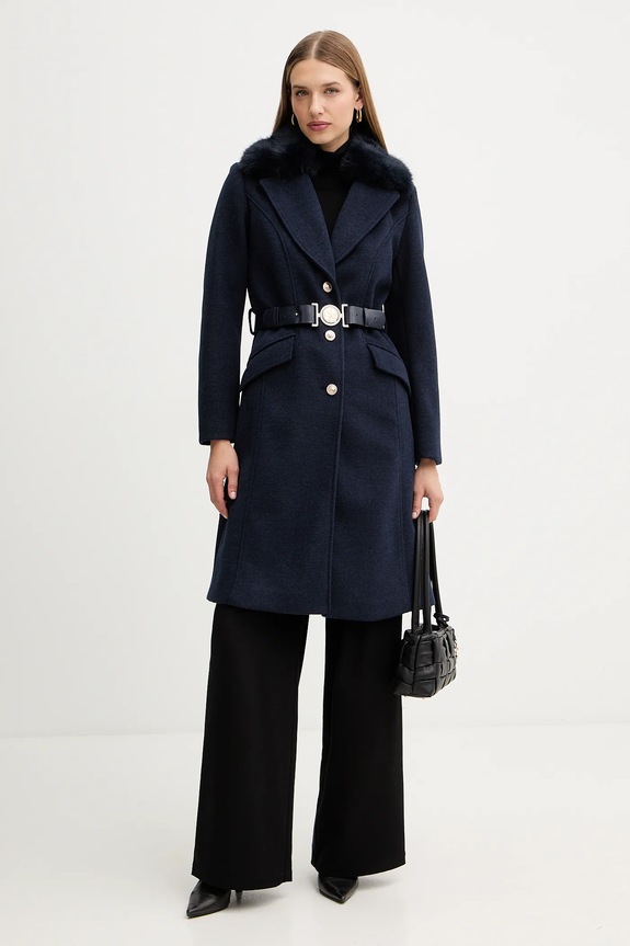 Guess cappotto con aggiunta di lana NEW PATRICE W5BL25.W2672 blu navy AW25