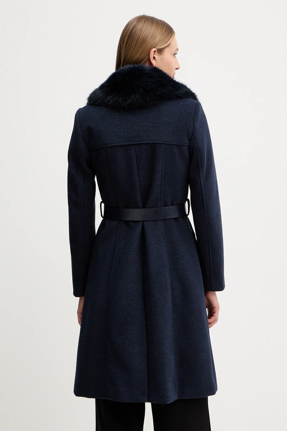 Abbigliamento Guess cappotto con aggiunta di lana NEW PATRICE W5BL25.W2672 blu navy