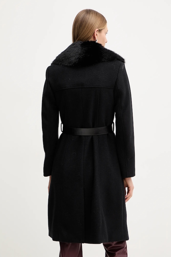 Oblečenie Kabát s prímesou vlny Guess NEW PATRICE W5BL25.W2672 čierna