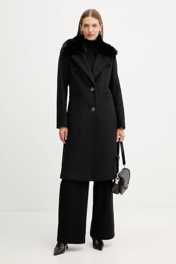 Kabát s příměsí vlny Guess KAROLE W5BL19.W2642 černá AW25
