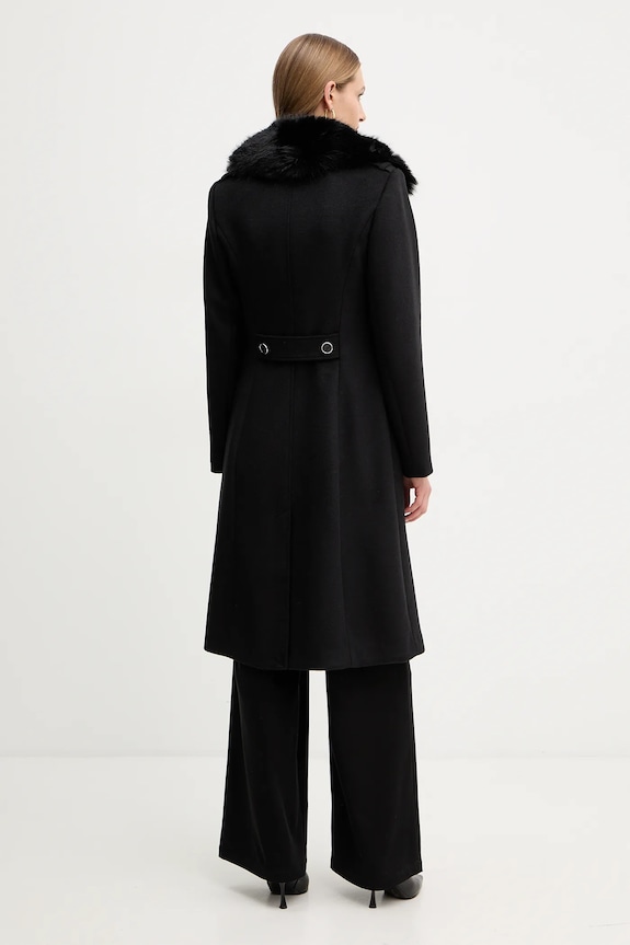 Oblečení Kabát s příměsí vlny Guess KAROLE W5BL19.W2642 černá