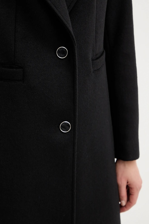 Kabát s příměsí vlny Guess KAROLE W5BL19.W2642 černá