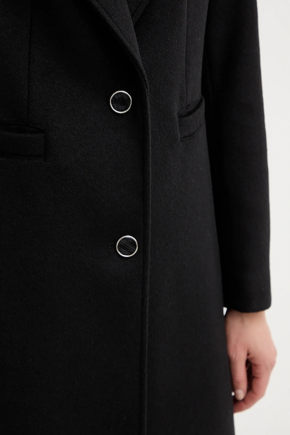 Kabát s příměsí vlny Guess KAROLE W5BL19.W2642 černá