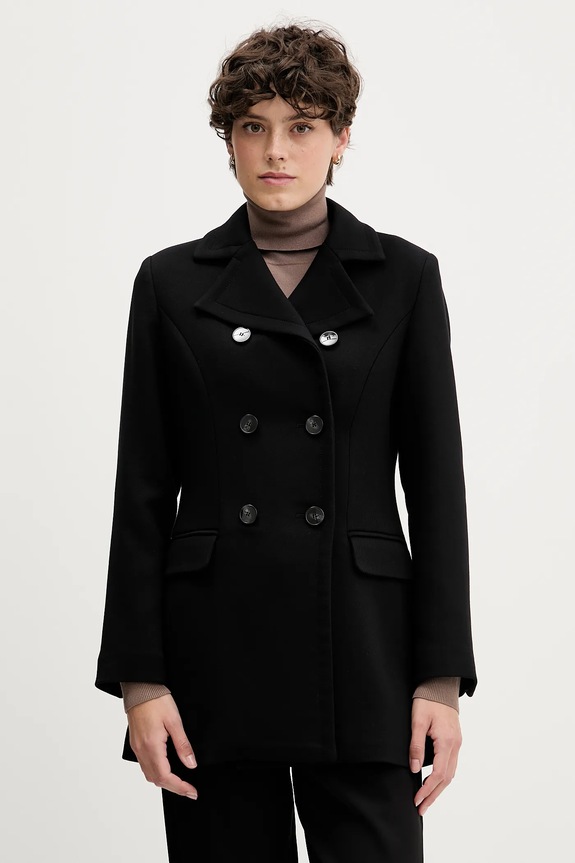 Sisley palton cu captuseala negru 2OUALN05Z