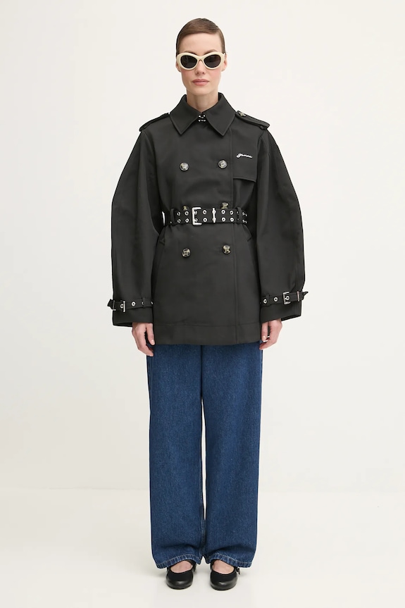 GANNI trencz Heavy Twill Midi Trench W0893