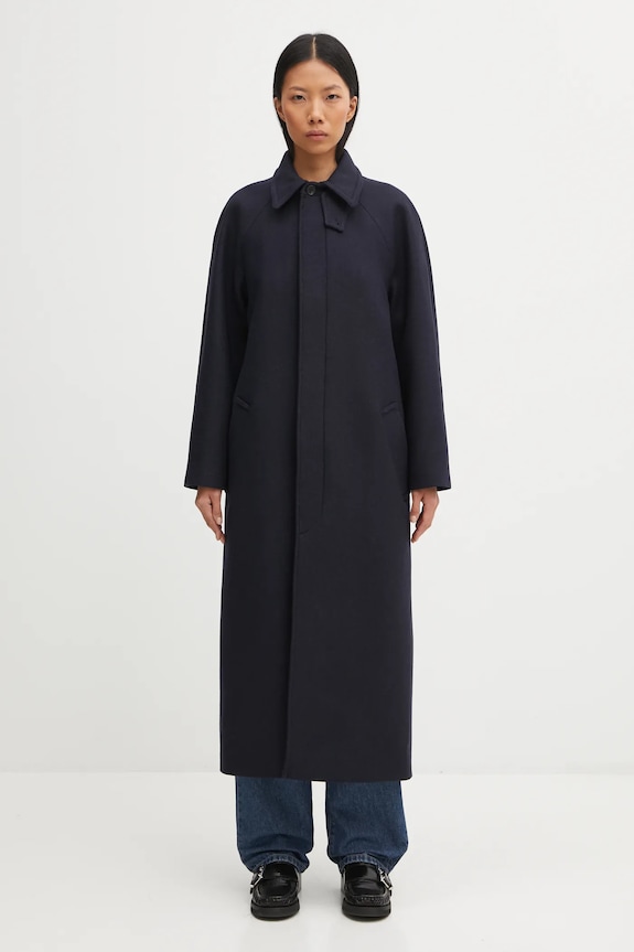A.P.C. coat with wool Manteau Gaia without navy WVBEB.F01533