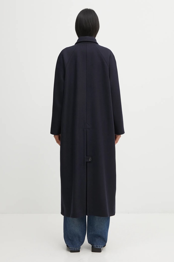 Clothing A.P.C. coat with wool Manteau Gaia WVBEB.F01533 navy