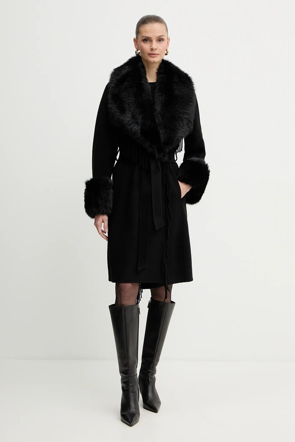 Marciano by Guess palton din amestec de lână LILIANA necaptusit negru 5BGL46.7125A