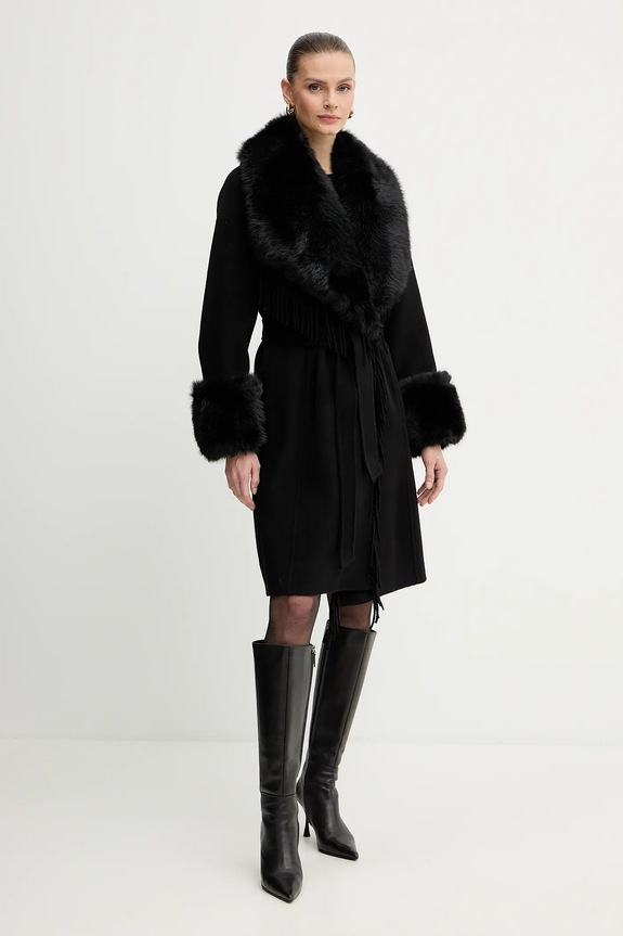 Marciano by Guess palton din amestec de lână LILIANA 5BGL46.7125A negru AW25
