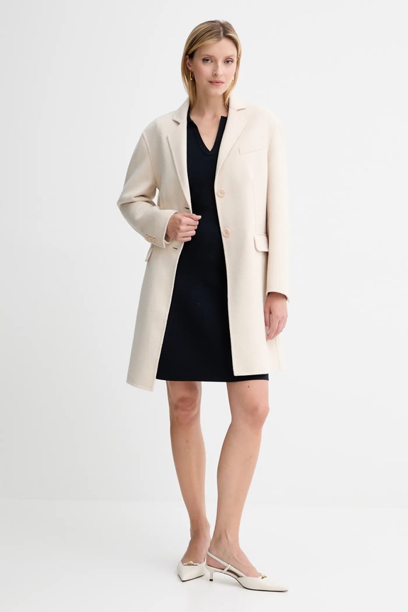 Twinset koszula z dodatkiem bawełny 252TP2074 beżowy AW25
