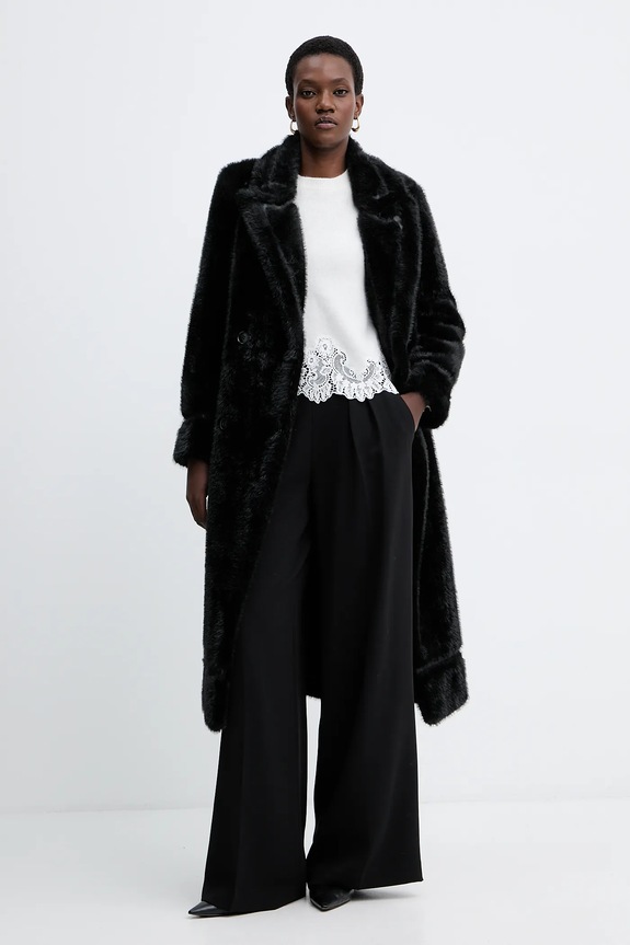 Twinset palton 252TT2152 negru AW25