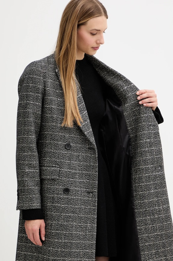 Twinset płaszcz z dodatkiem wełny 252TT2041