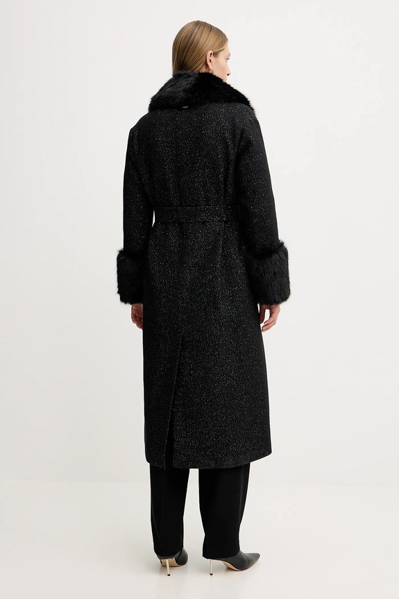 Ρούχα Παλτό από μείγμα μαλλιού Twinset 252TT2040 μαύρο