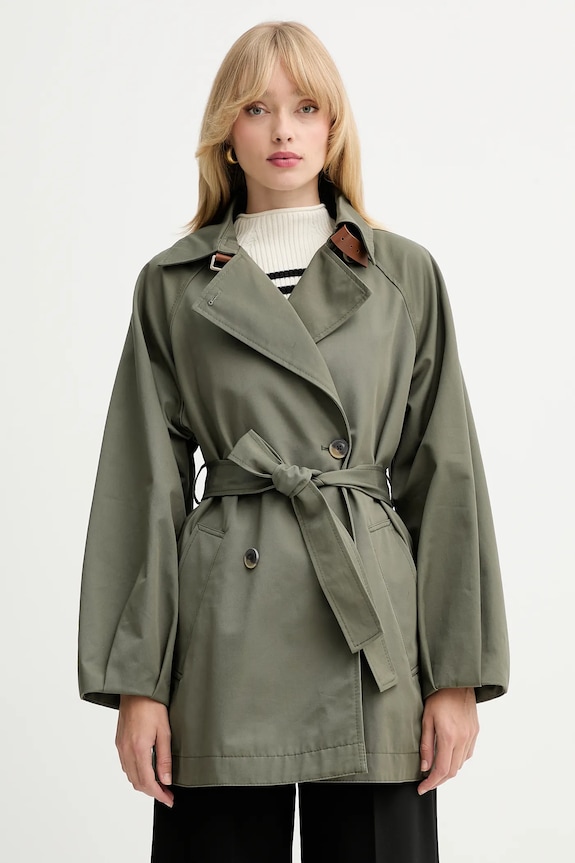 Bavlnený trenčkot MAX&Co. trenčkot zelená 2526086091200