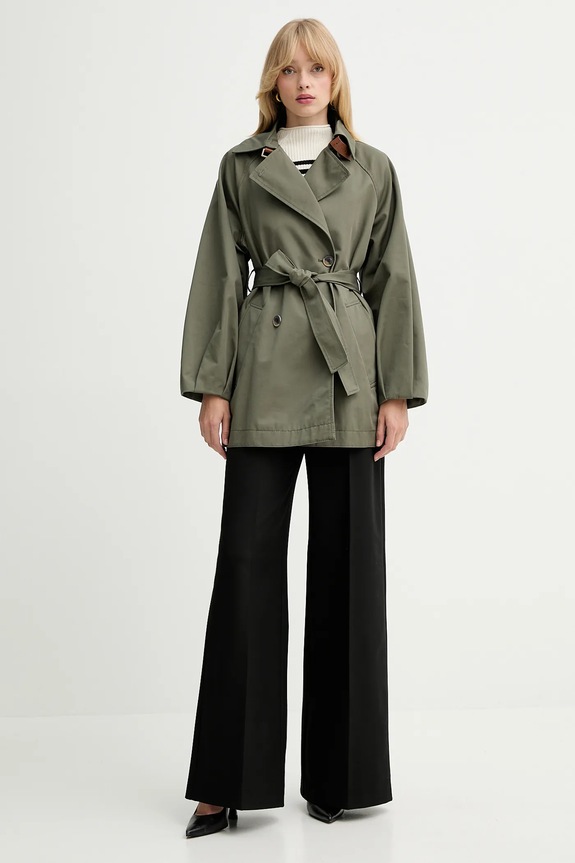 Bavlnený trenčkot MAX&Co. 2526086091200 zelená AW25