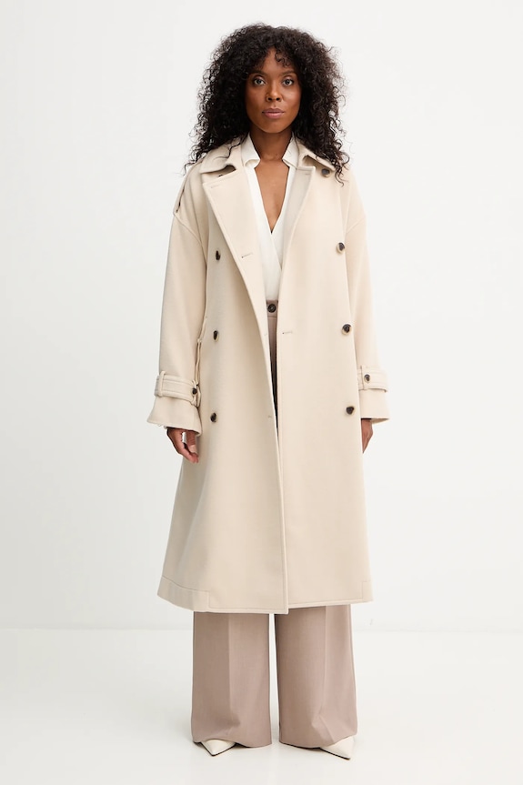 MAX&Co. płaszcz wełniany 2526016013200 beżowy AW25