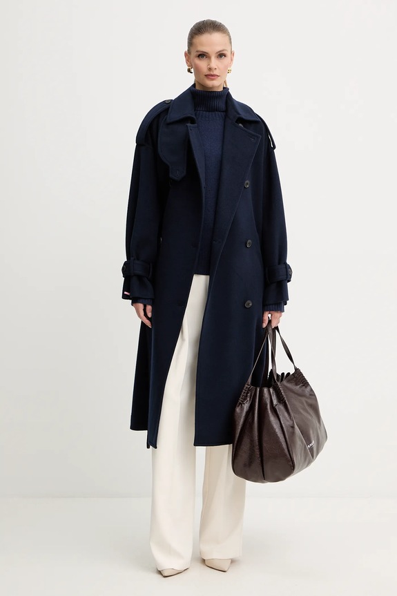 MAX&Co. palton de lână 2526016013200 bleumarin AW25