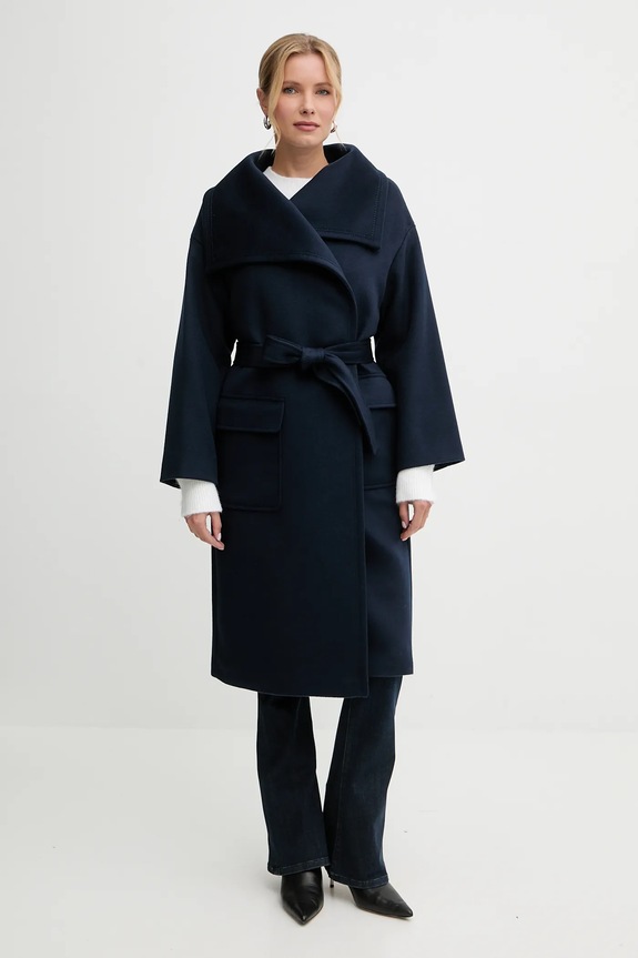 Vlnený kabát MAX&Co. 2526016014200 tmavomodrá AW25