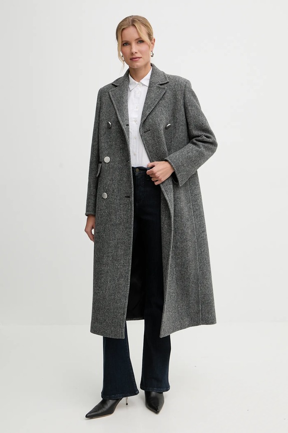 Kabát s prímesou vlny MAX&Co. 2526016034200 sivá AW25