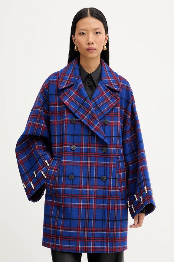 MAX&Co. haină cu lână cu captuseala bleumarin 2526086015200