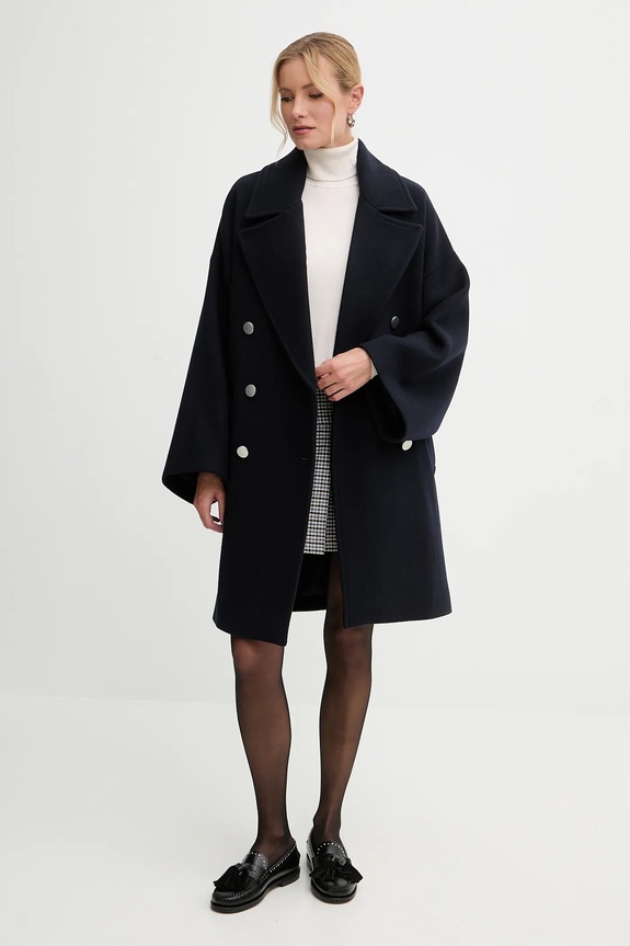 Kaput s dodatkom vune MAX&Co. 2526086114200 mornarsko plava AW25