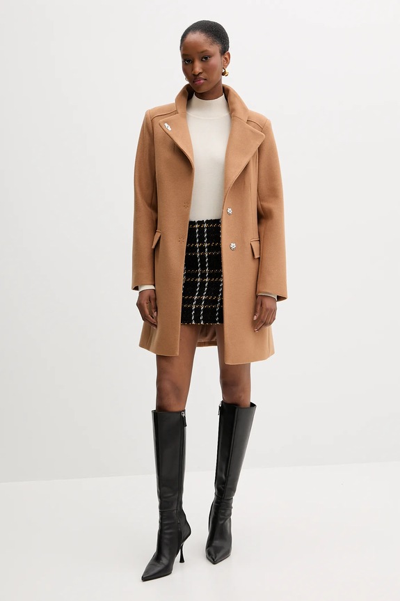 Liu Jo cappotto con aggiunta di lana MF5119.J4873 marrone AW25