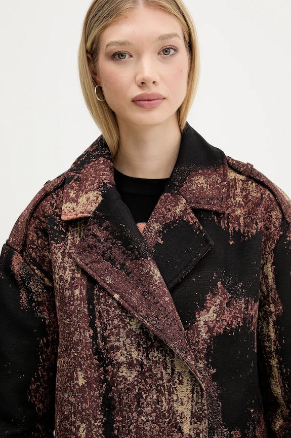 Desigual cappotto BRUSHED LAC 25WWEW05 marrone