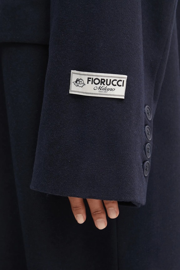 Fiorucci palton de lână Light Wool Maxi bleumarin W02FPOCO382WO01BL05