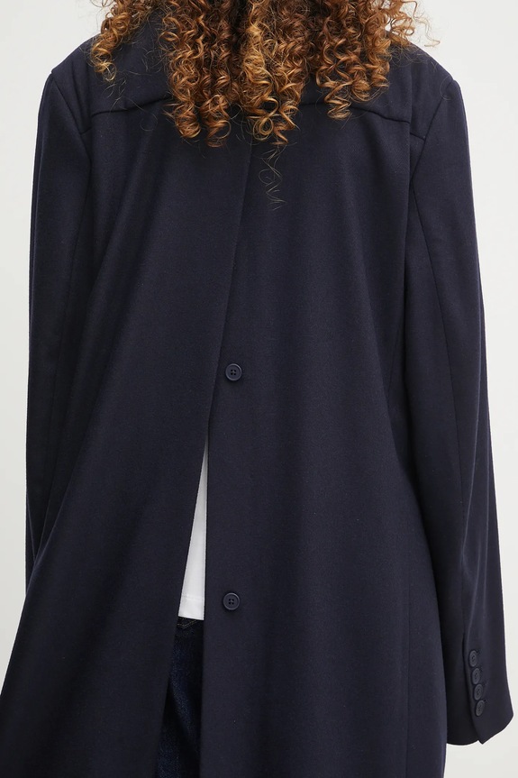 Vuneni kaput Fiorucci Light Wool Maxi W02FPOCO382WO01BL05 mornarsko plava