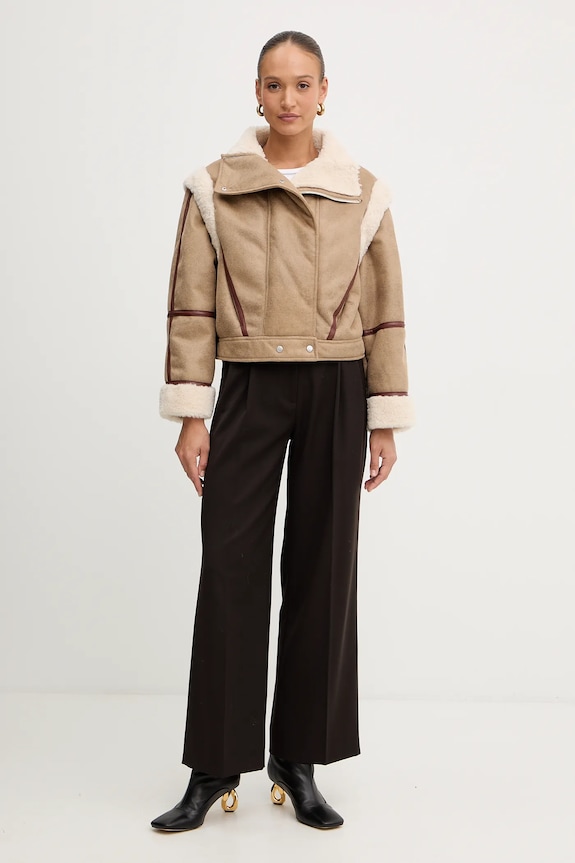 Bunda BOSS Orange C_Cheerlea 50548600 béžová AW25