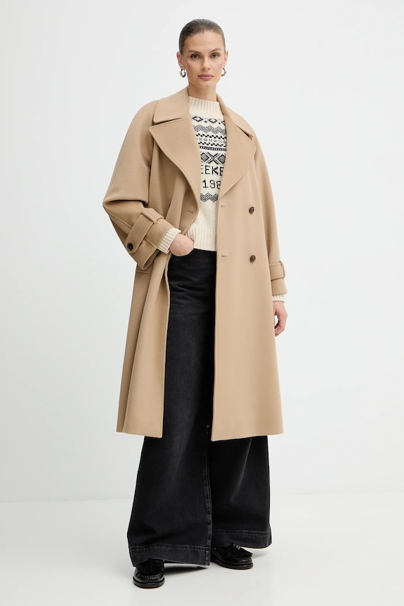 Marella płaszcz wełniany 2523016071200 brązowy AW25