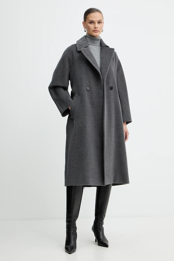 Вовняне пальто Marella 2523016142200 сірий AW25