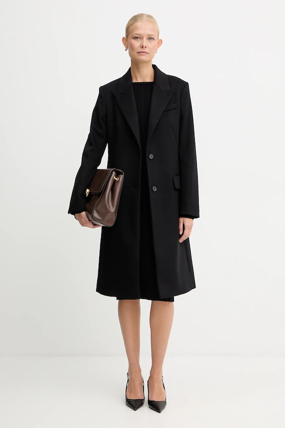 BOSS płaszcz wełniany Classin 50548371 czarny AW25