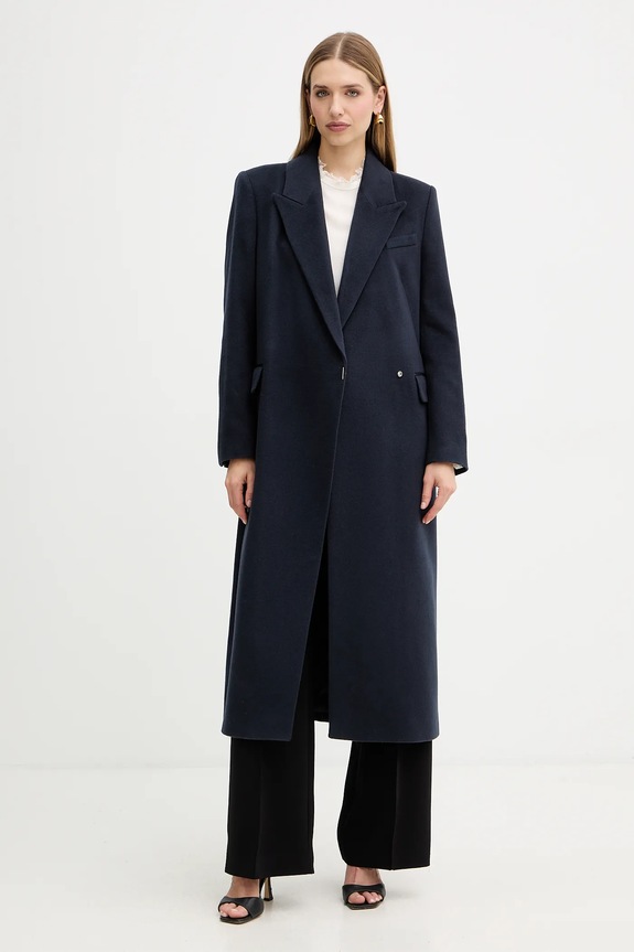 Kašmírový kabát BOSS Callafy 50548726 tmavomodrá AW25