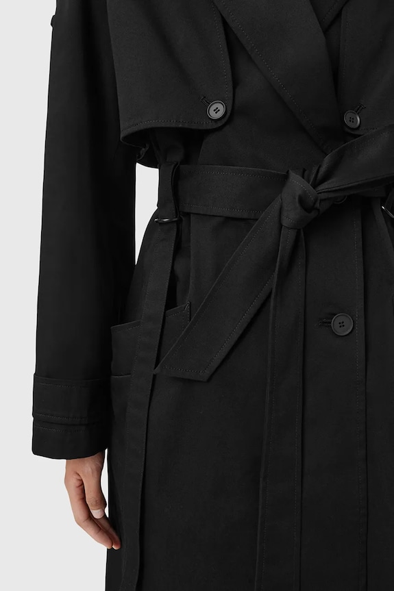 Oblečenie Bavlnený trenčkot AllSaints CADENCE W004OD čierna