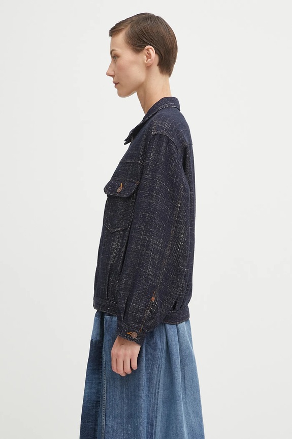 Visvim silk jacket 101x jkt 325105013001 navy AW25