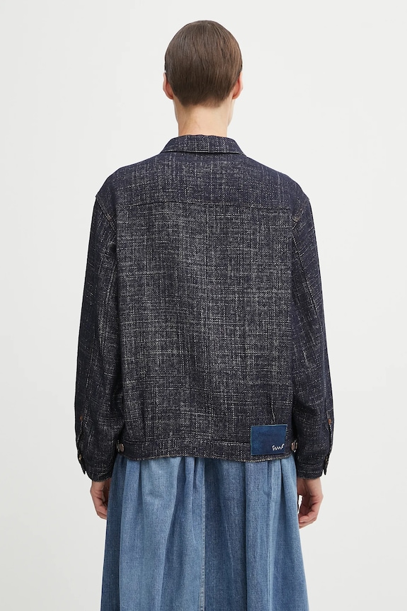 Îmbrăcăminte Visvim geacă de mătase 101x jkt 325105013001 bleumarin