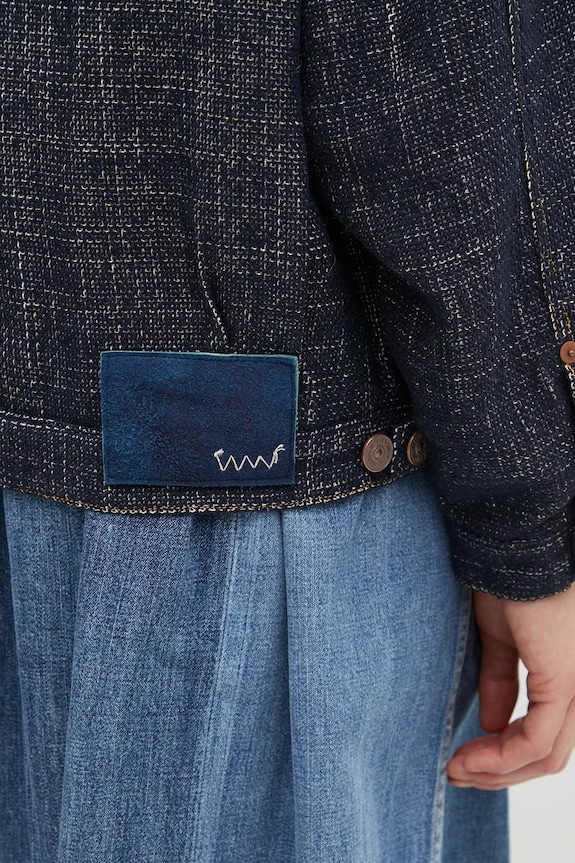 Visvim geacă de mătase 101x jkt 325105013001 bleumarin